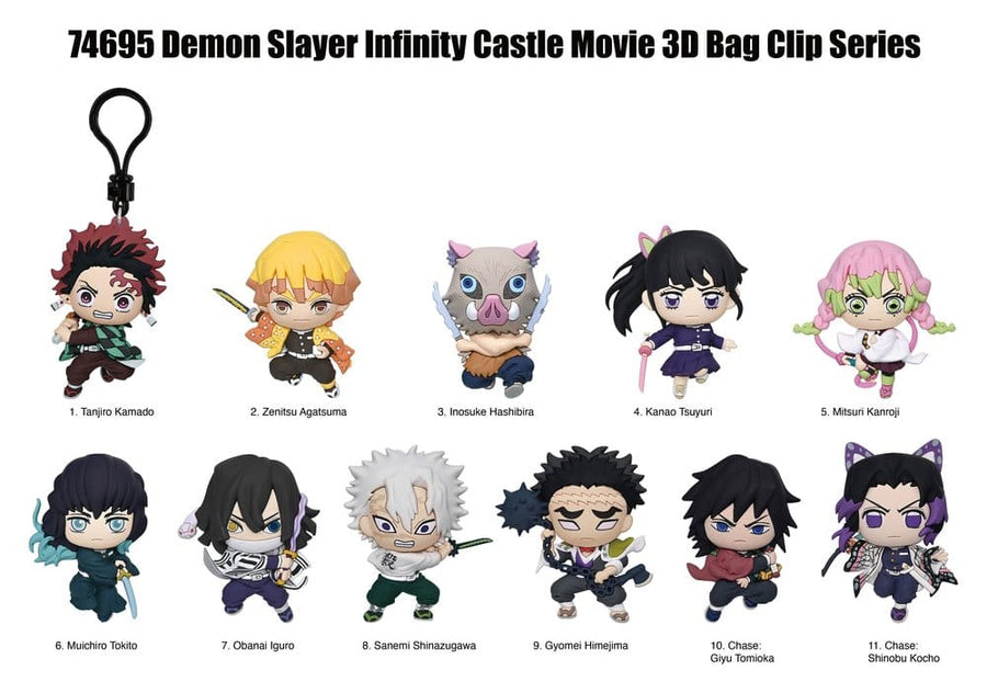 Demon Slayer 3D Foam Bag Clips Infinity Castle Serie 1 Display (24)