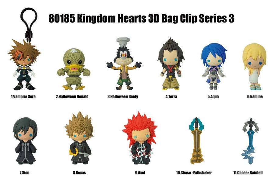 Kingdom Hearts 3D Foam Bag Clips Series 3 Display (24)