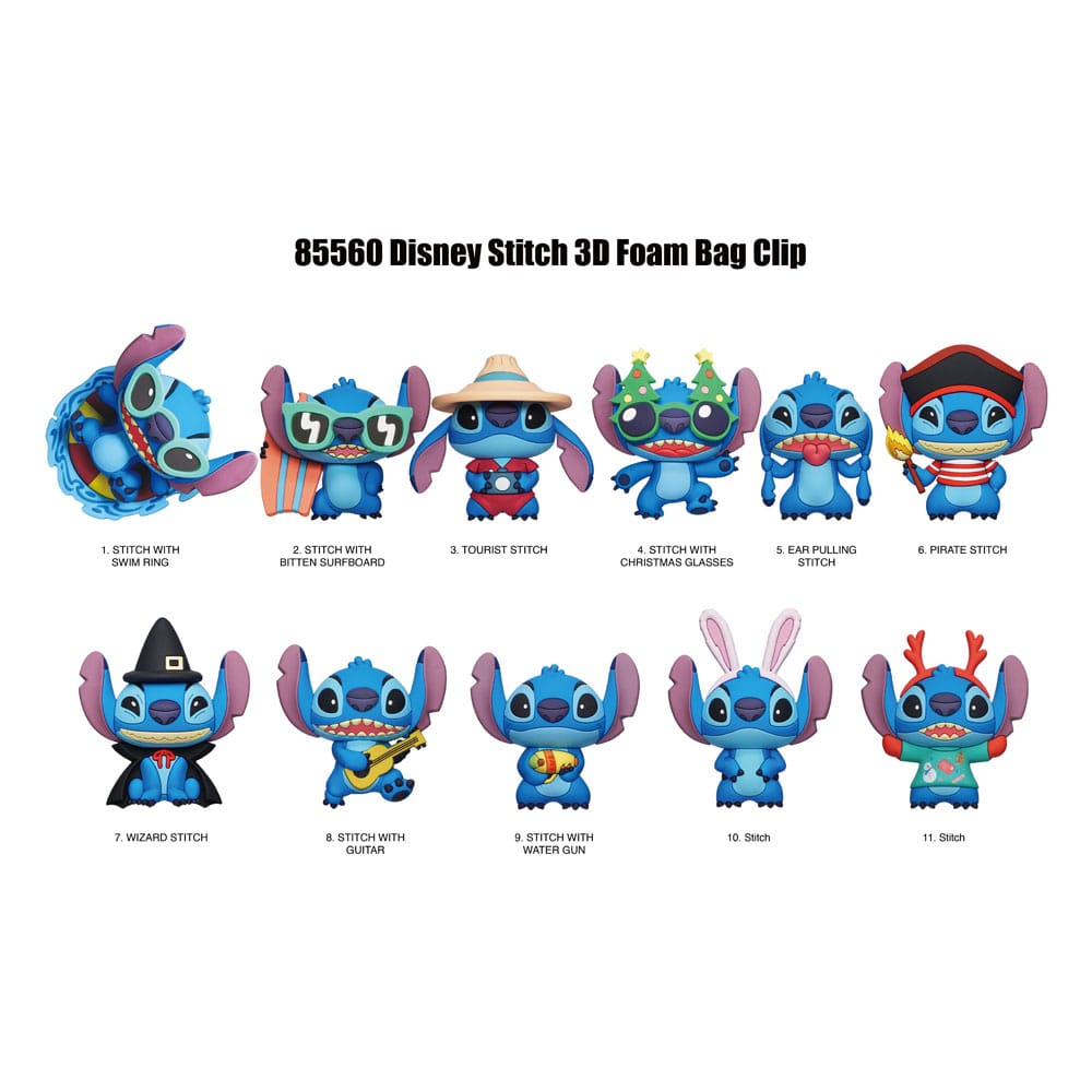 Lilo & Stitch 3D Foam Bag Clips Costumes Series 3 Display (24)