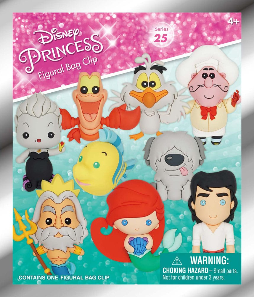 The Little Mermaid 3D PVC Bag Clips  Series 1 Display (24)
