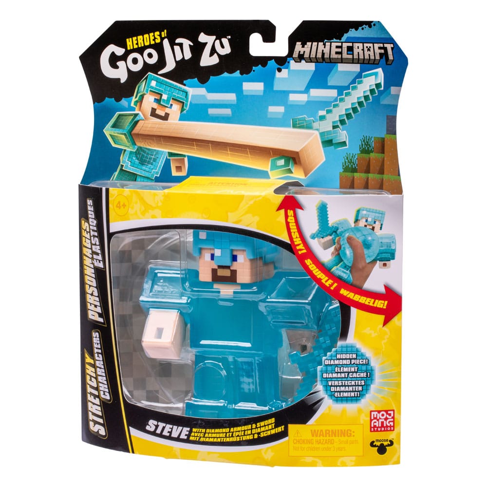 Minecraft Heroes of Goo Jit Zu Meteor Madness Stretch Figure Steve 12 cm