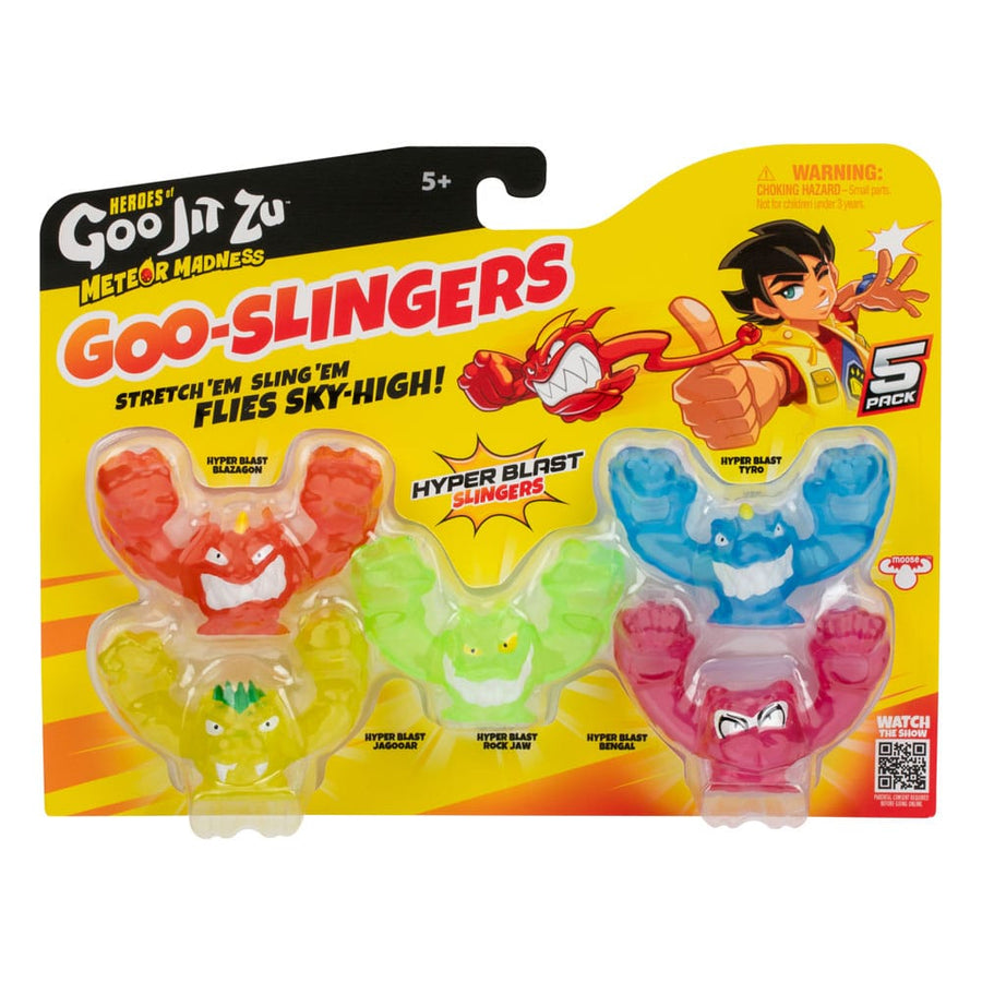 Heroes of Goo Jit Zu Meteor Madness Stretch Figures 5-Pack Goo Slingers Hyper Blast Slingers 5 cm