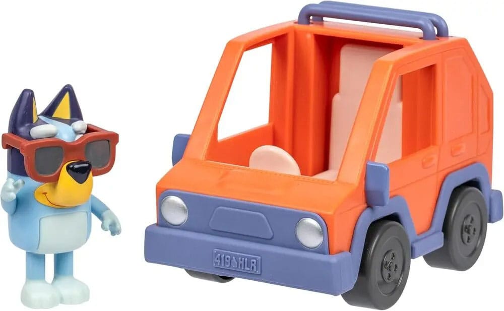 Bluey  Mini Figure Playset Bluey & 4WD Car
