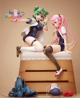 Poyoyon Rock Artwork Collection PVC Statue 1/5.5 Midori & Pink Sukumizu 28 cm