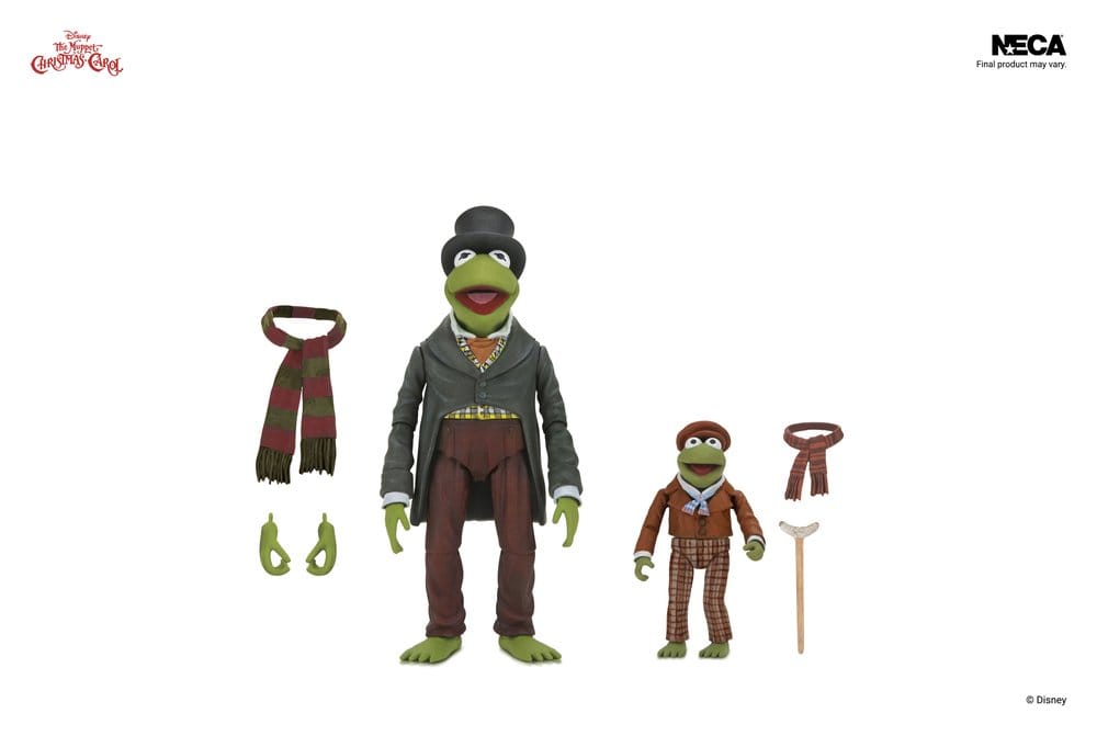 The Muppet Christmas Carol Ultimate Action Figures 2-Pack Kermit as Bob Cratchit & Robin as Tiny Tim 18 cm