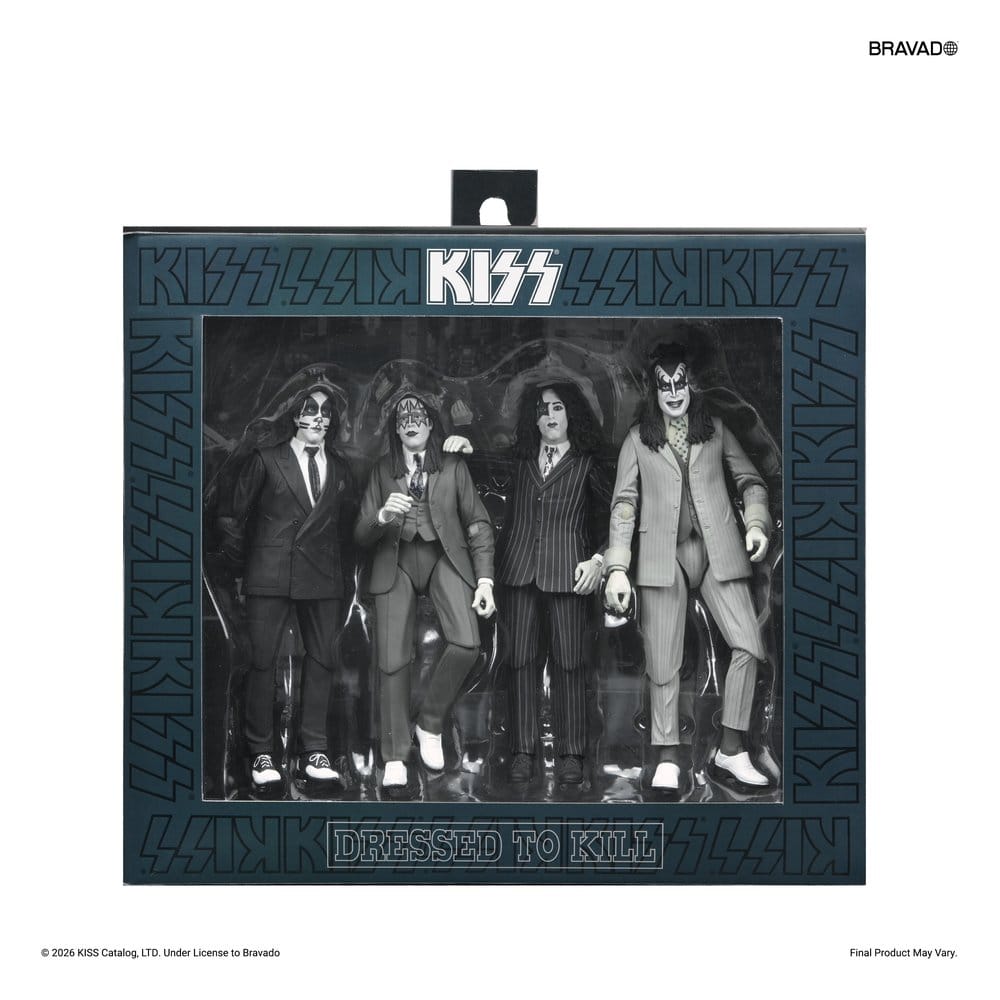 KISS Action Figures 4-Pack Dressed to Kill Album Cover 18 cm