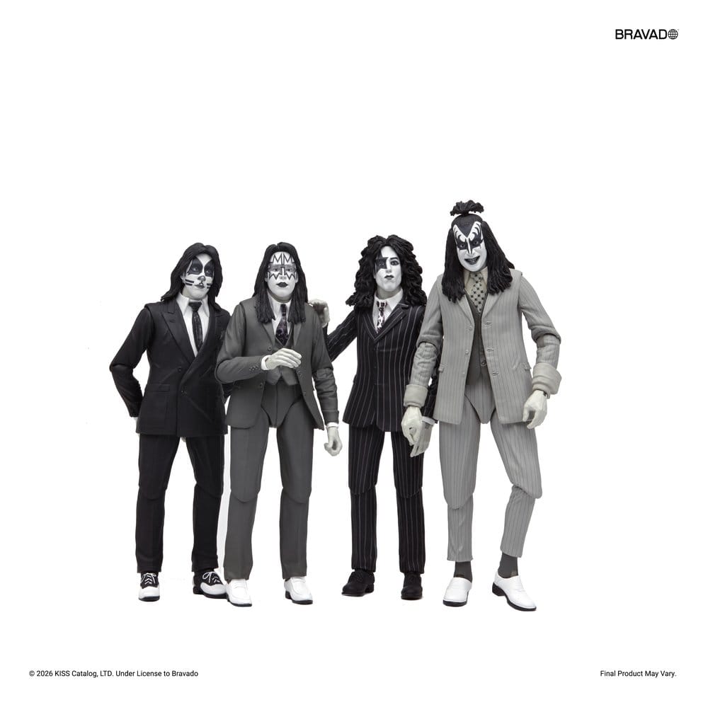KISS Action Figures 4-Pack Dressed to Kill Album Cover 18 cm