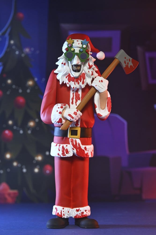 Terrifier 3 Toony Terrors Action Figure Santa Suit Art the Clown (Bloody Version) 15 cm