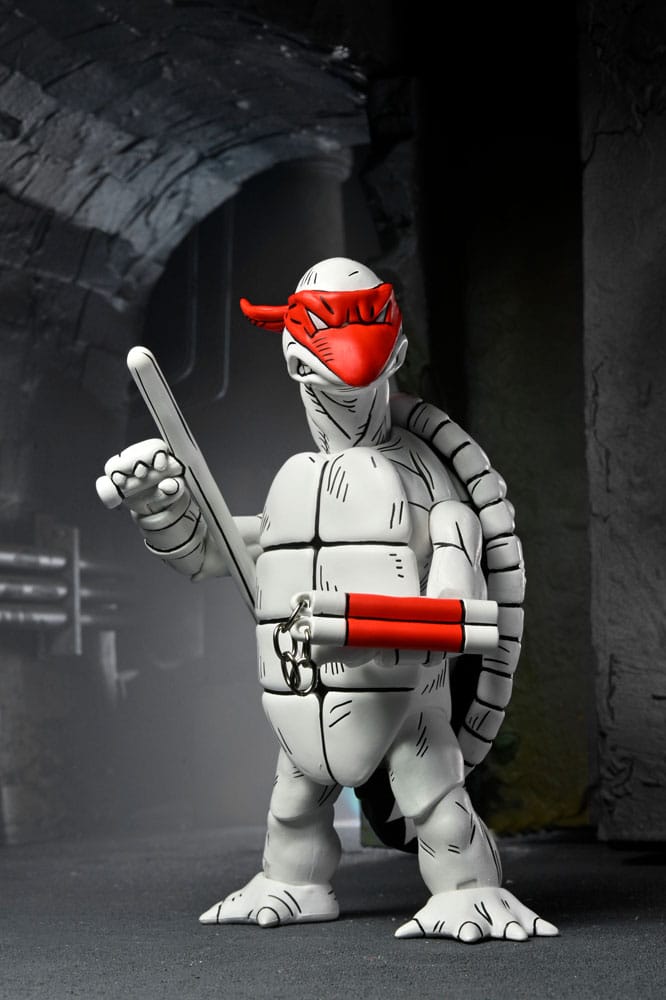 Teenage Mutant Ninja Turtles (Mirage Comics) Action Figures 2-Pack Black and White First Turtles 18 cm