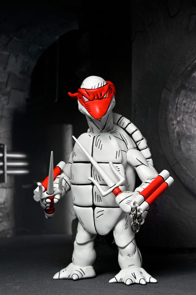 Teenage Mutant Ninja Turtles (Mirage Comics) Action Figures 2-Pack Black and White First Turtles 18 cm