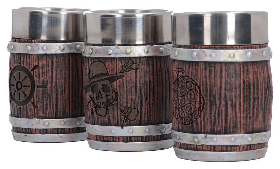 One Piece Shot Glass Set Barrel 8 cm