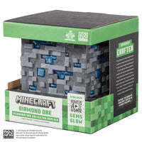 Minecraft Replica Illuminating Diamond Ore Cube 10 cm