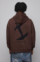 Death Note Hooded Sweater Graphic Brown Size L