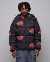 Naruto Puffer Jacket Akatsuki Red  Size XXXL