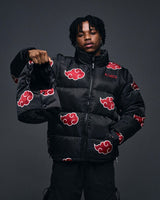 Naruto Puffer Jacket Akatsuki Red Size L