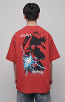 Naruto Shippuden T-Shirt Graphic Red Size M