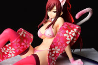 Erza Scarlet (Fairy Tail) Cherry Blossom Tiger Cat Gravure Style