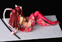 Erza Scarlet (Fairy Tail) Cherry Blossom Tiger Cat Gravure Style