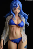 Juvia Lockser (Fairy Tail) See Through Wet Shirt Blue Bikini!!