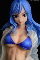 Juvia Lockser (Fairy Tail) See Through Wet Shirt Blue Bikini!!