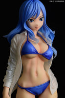 Juvia Lockser (Fairy Tail) See Through Wet Shirt Blue Bikini!!