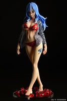 Juvia Lockser (Fairy Tail) See Through Wet Shirt Red Bikini!!