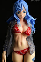 Juvia Lockser (Fairy Tail) See Through Wet Shirt Red Bikini!!