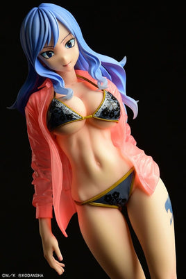 Juvia Lockser (Fairy Tail) See Through Wet Shirt Black Bikini!!