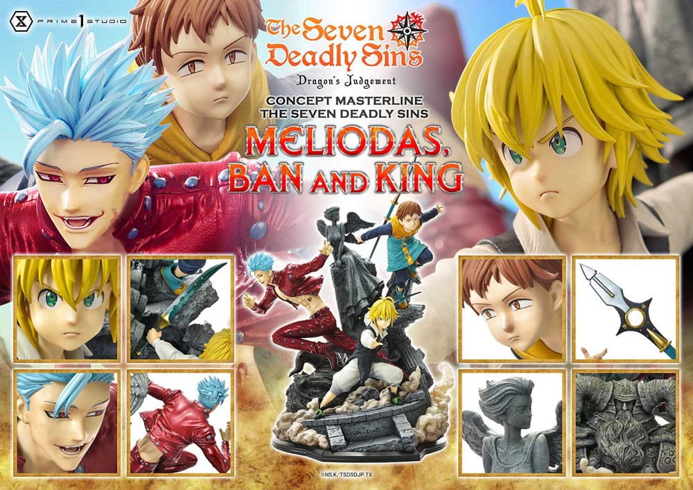 Meliodas, Ban and King (Seven Deadly Sins) Concept Masterline Series