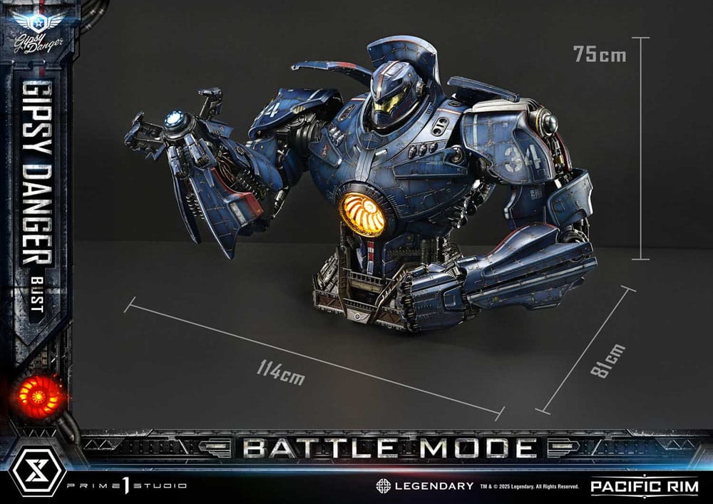 Pacific Rim Life Size Bust 1/1 Gipsy Danger Battle Mode 75 cm