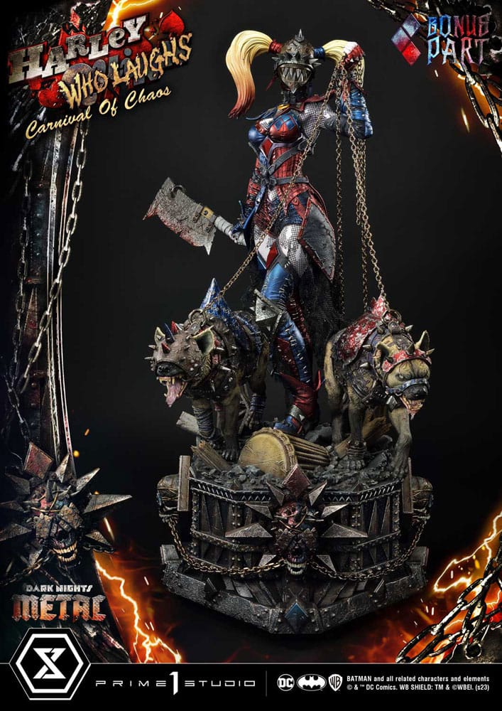 DC Comics - Dark Nights: Metal Museum Masterline Series Statue 1/3 - Harley Quinn Who Laughs Concept Design by Caelos D`anda Deluxe Bonus Version