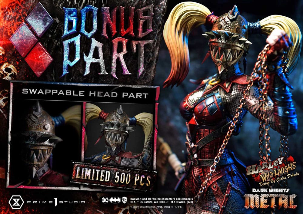 DC Comics - Dark Nights: Metal Museum Masterline Series Statue 1/3 - Harley Quinn Who Laughs Concept Design by Caelos D`anda Deluxe Bonus Version