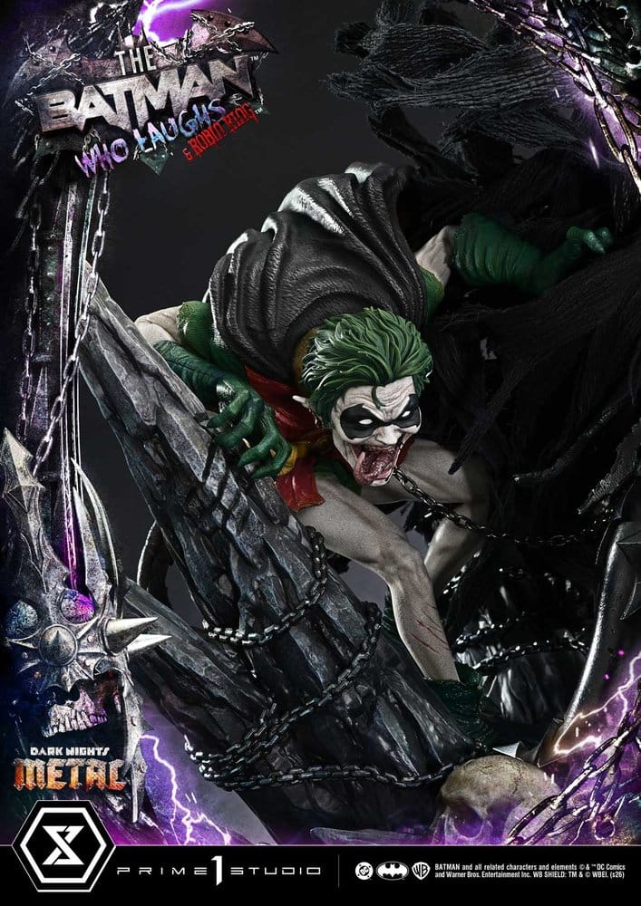 DC Comics Museum Masterline Statue 1/3 Dark Nights: Death Metal The Batman Who Laughs & Robin King 85 cm