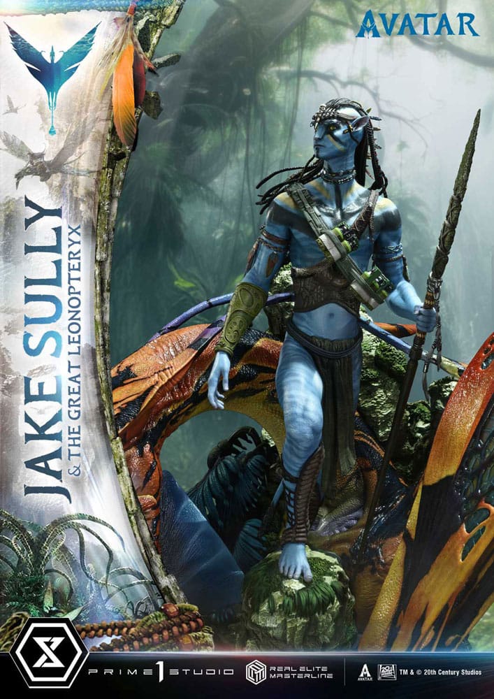 Avatar (Film) Real Elite Masterline Series Statue 1/4 Jake Sully & The Great Leonopteryx 87 cm