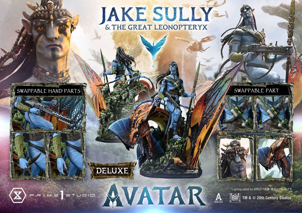 Avatar (Film) Real Elite Masterline Series Statue 1/4 Jake Sully & The Great Leonopteryx Deluxe Bonus Ver. 87 cm