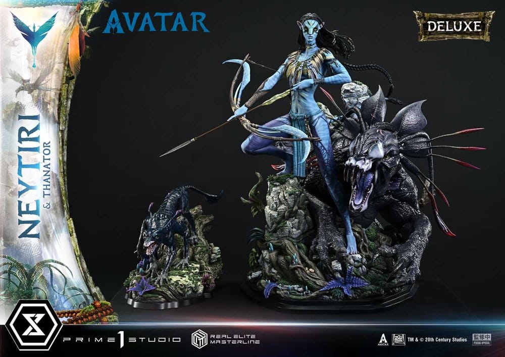 Avatar (Film) Real Elite Masterline Series Statue 1/4 Neytiri & Thanator Deluxe Bonus Version 75 cm