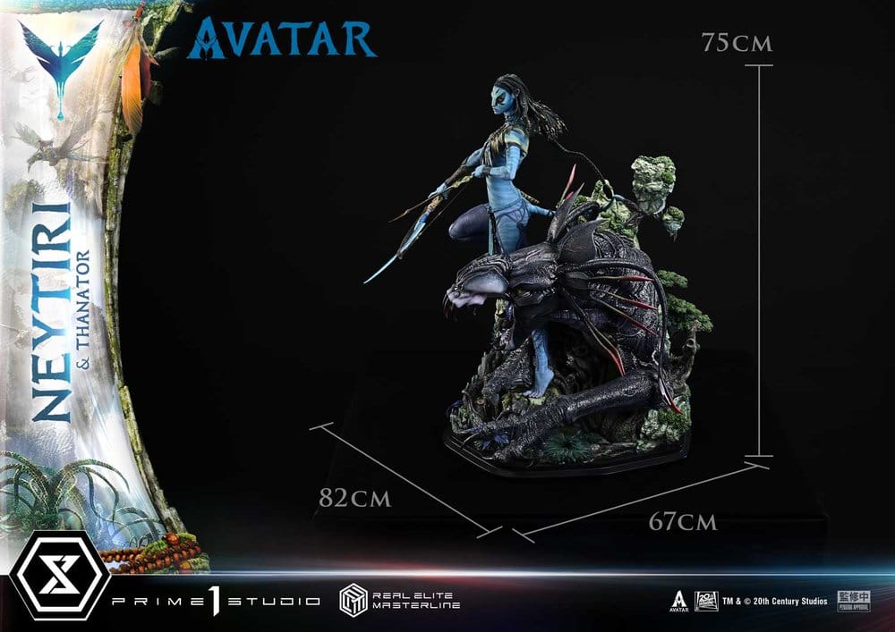 Avatar (Film) Real Elite Masterline Series Statue 1/4 Neytiri & Thanator Deluxe Bonus Version 75 cm