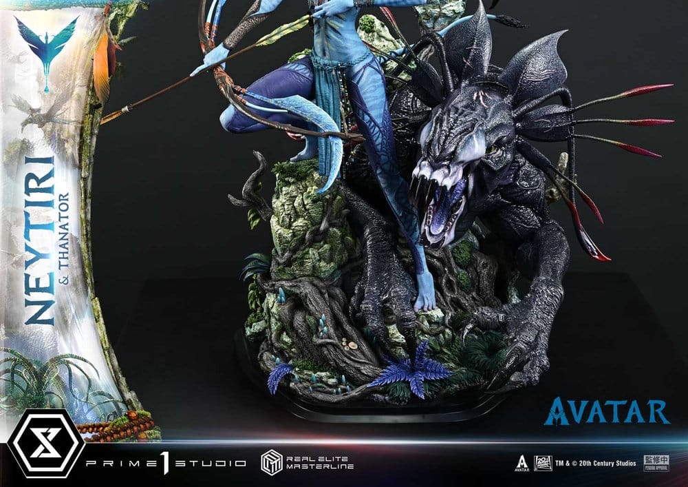 Avatar (Film) Real Elite Masterline Series Statue 1/4 Neytiri & Thanator Deluxe Bonus Version 75 cm