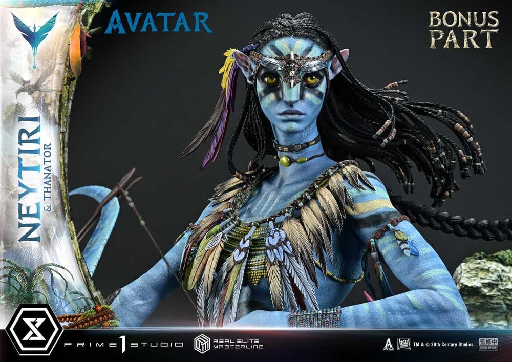 Avatar (Film) Real Elite Masterline Series Statue 1/4 Neytiri & Thanator Deluxe Bonus Version 75 cm