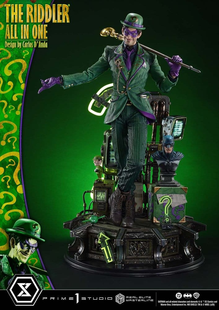 DC Comics Real Elite Masterline Series Statue 1/3 The Riddler All In One (Design by Carlos D'Anda) 74 cm