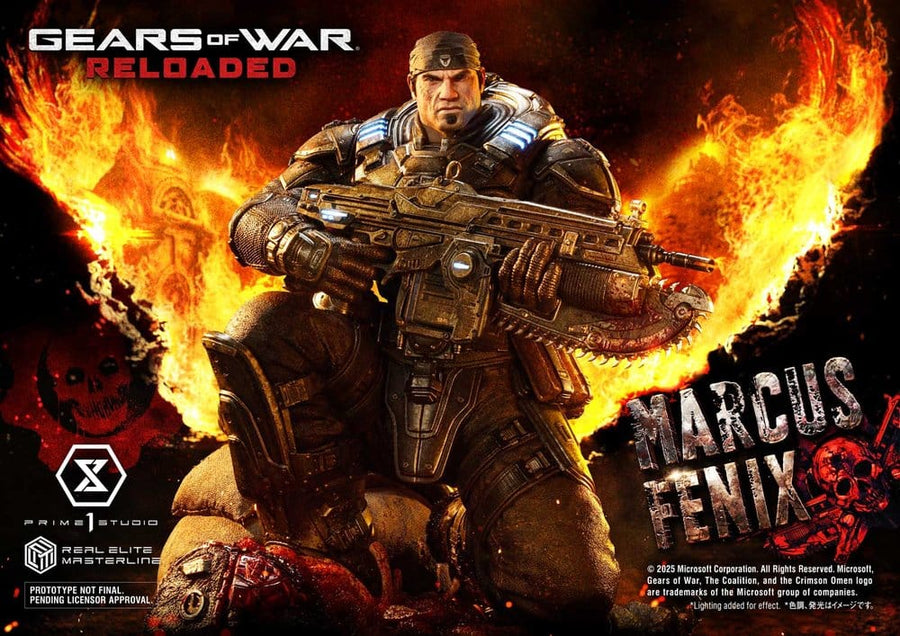 Gears of War: Reloaded Real Elite Masterline Series Statue 1/3 Marcus Fenix Ultimate Version 97 cm