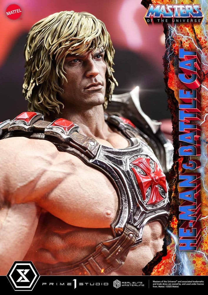 Masters of the Universe Real Elite Masterline Series Statue 1/4 He-Man & Battle Cat 86 cm