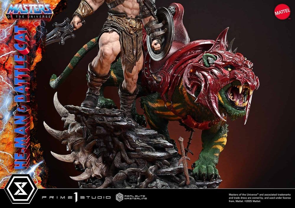 Masters of the Universe Real Elite Masterline Series Statue 1/4 He-Man & Battle Cat 86 cm