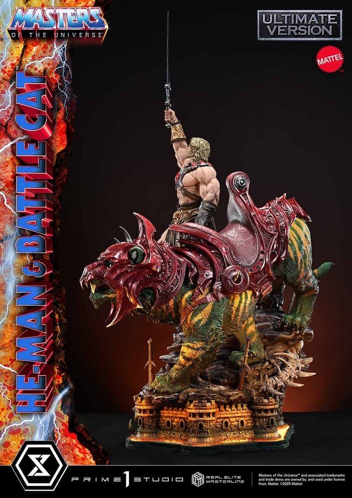 Masters of the Universe Real Elite Masterline Series Statue 1/4 He-Man & Battle Cat Ultimate Version 86 cm