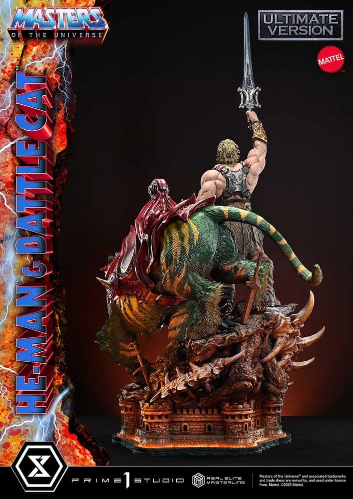 Masters of the Universe Real Elite Masterline Series Statue 1/4 He-Man & Battle Cat Ultimate Bonus Version 86 cm