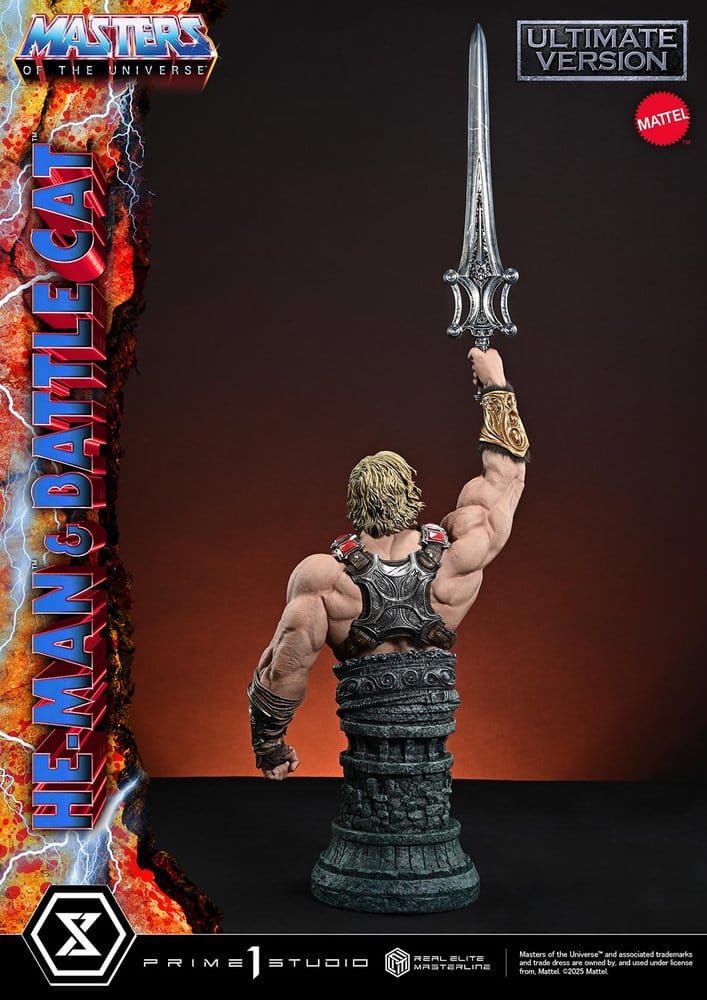 Masters of the Universe Real Elite Masterline Series Statue 1/4 He-Man & Battle Cat Ultimate Bonus Version 86 cm