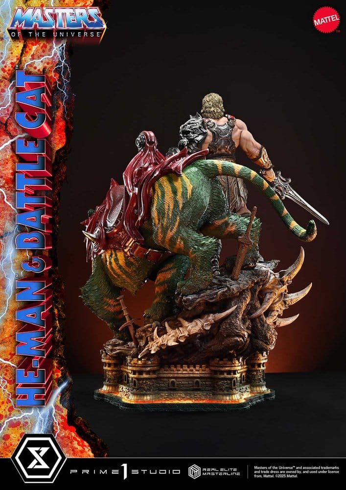 Masters of the Universe Real Elite Masterline Series Statue 1/4 He-Man & Battle Cat Ultimate Bonus Version 86 cm