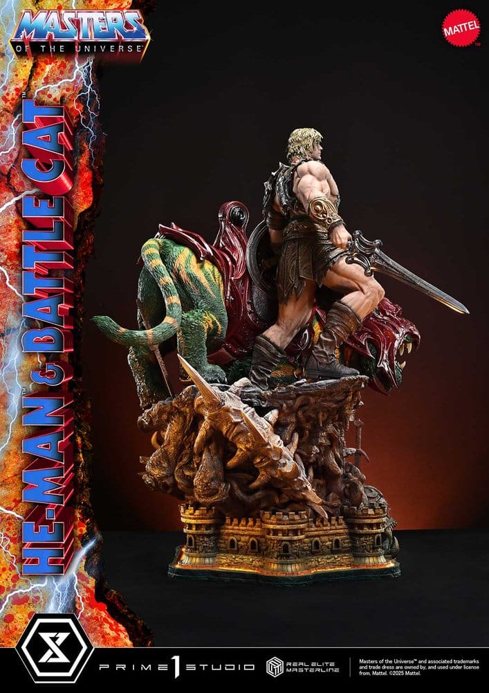 Masters of the Universe Real Elite Masterline Series Statue 1/4 He-Man & Battle Cat Ultimate Bonus Version 86 cm