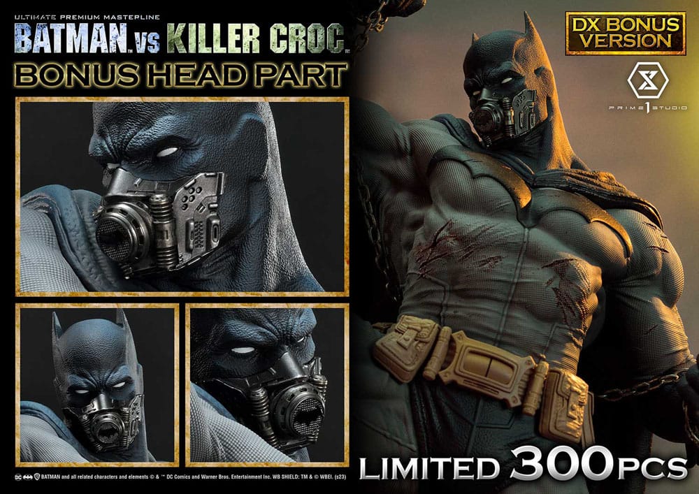 DC Comics - Batman Ultimate Premium Masterline Series Statue - Batman Versus Killer Croc Deluxe Bonus Version