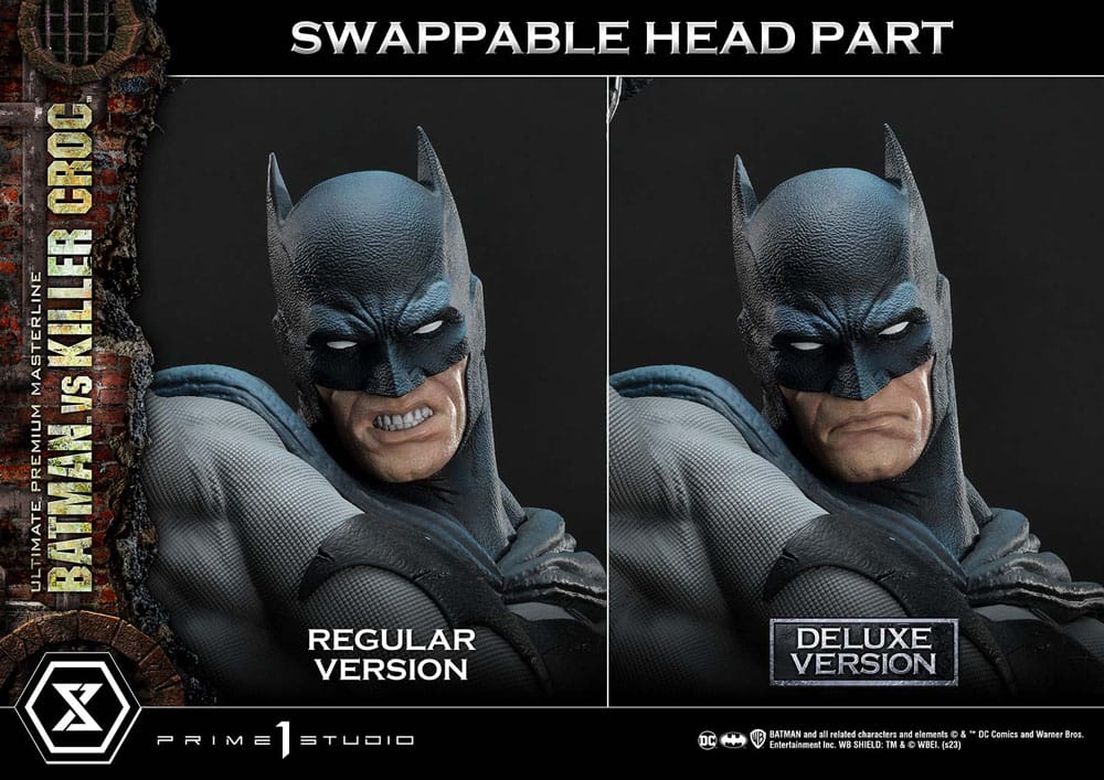 DC Comics - Batman Ultimate Premium Masterline Series Statue - Batman Versus Killer Croc Deluxe Bonus Version